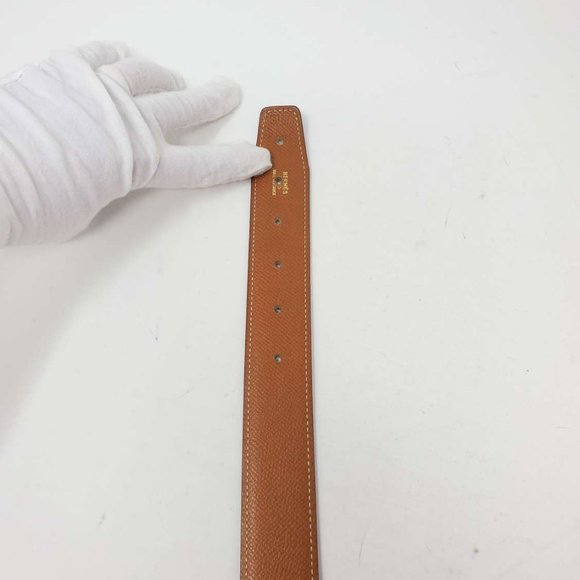 Auth Hermes H Constance Reversible Goldtone Belt main image 5